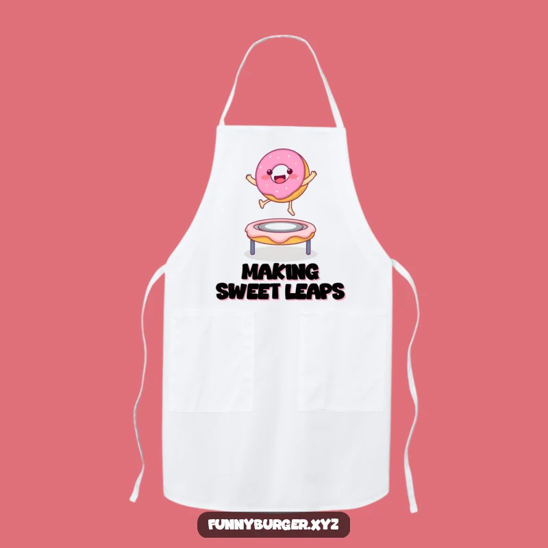 Funny Donut Trampoline Apron - Sweet Chef's Companion and Fun Gift