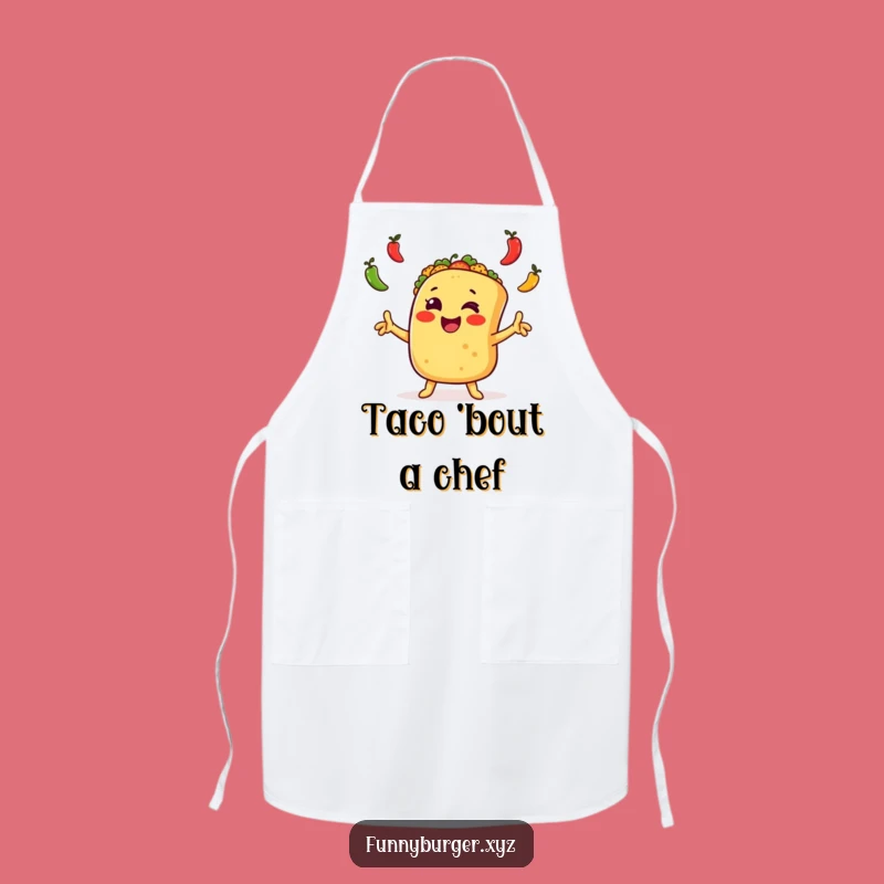 Funny Taco Juggling Apron, Humorous Kitchen Wear for Cooking Fun Gifts