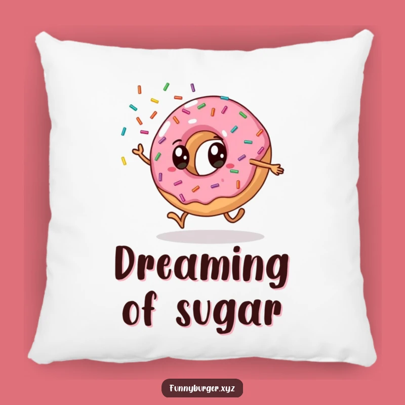 Funny Donut Cartwheel Pillow, Cozy and Humorous Accent for Sofa Gifts