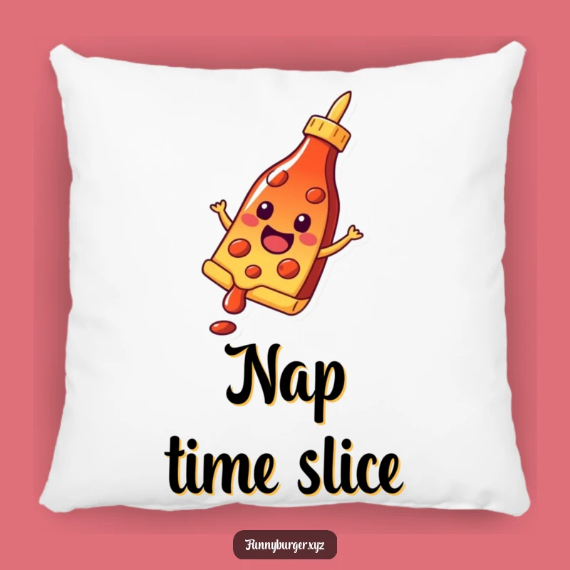 Funny Pizza Slice Pillow: Soft and Comfy Sliding Food Character Cushion