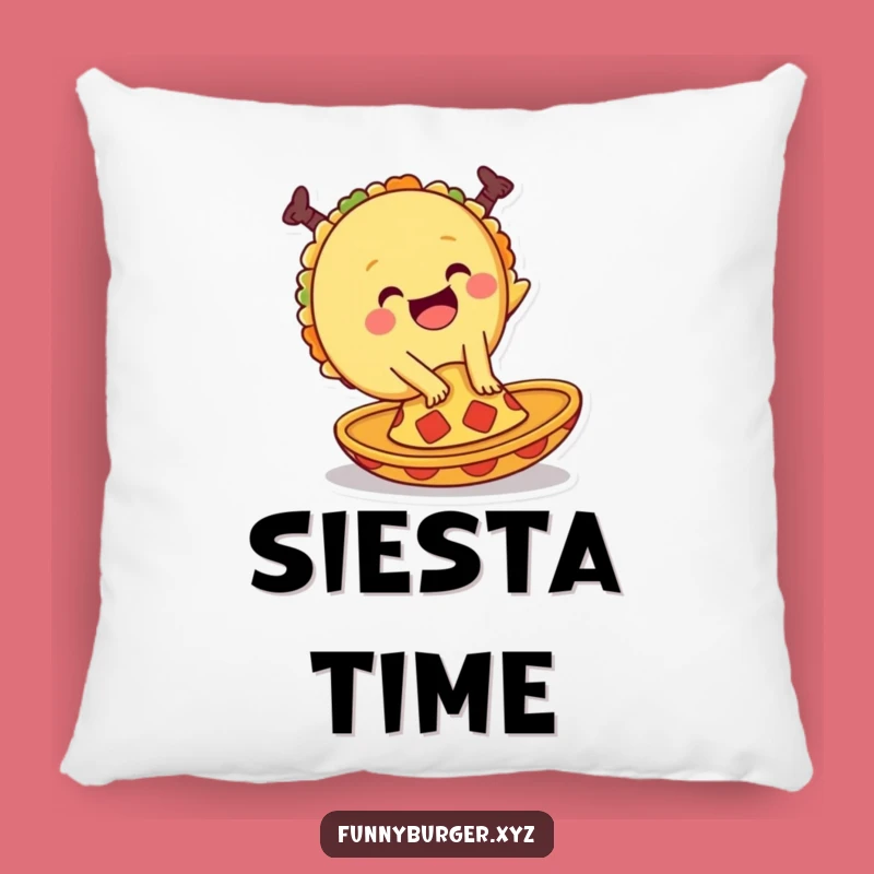Funny Taco Pillow: Soft and Comfy Cartwheel Food Character Cushion