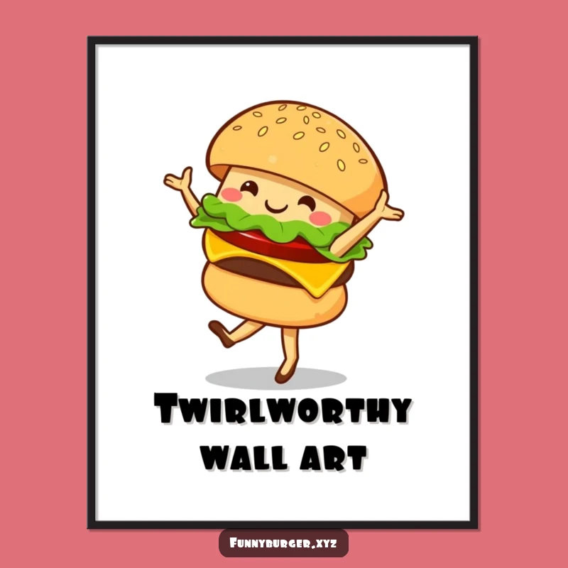 Funny Burger Ballet Digital Art - Instant Hilarious Foodie Decor and Gift