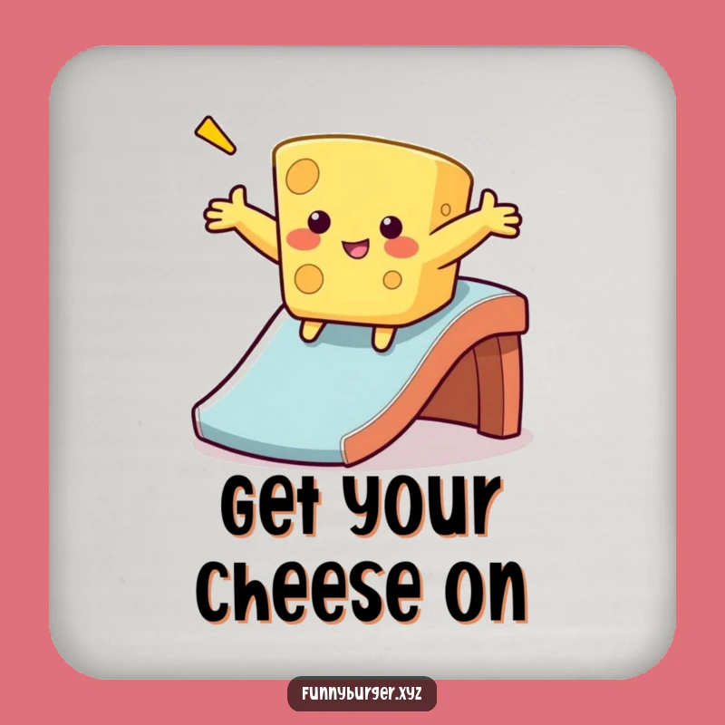 Funny Cheese Sliding Coaster, Humorous Table Protection for Party Gifts