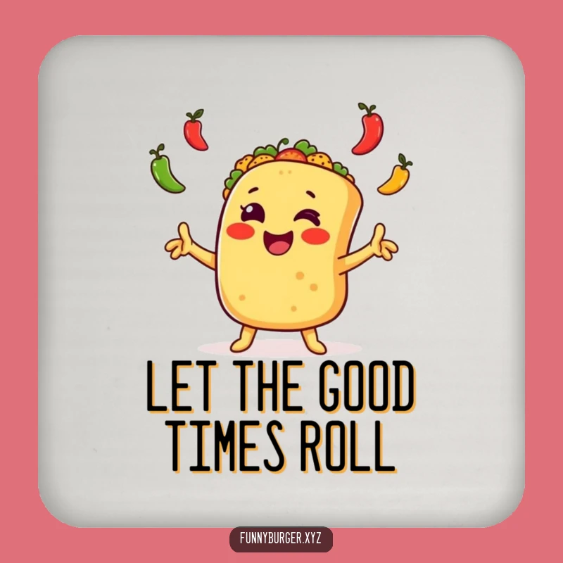 Funny Taco Juggling Coaster, Humorous Table Protection for Party Gifts