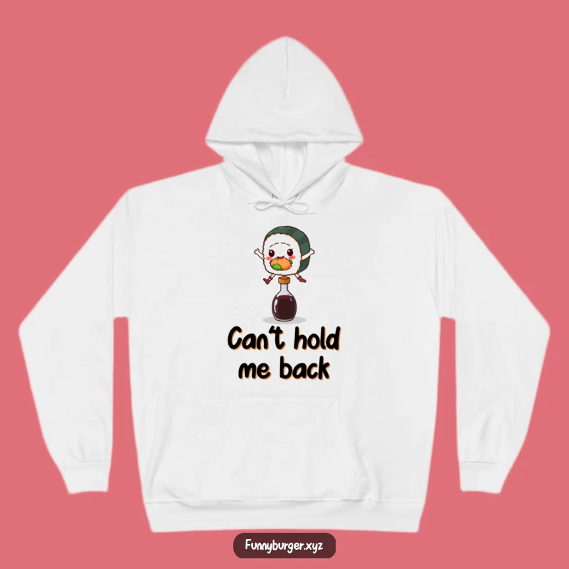 Funny Sushi Jump Hoodie - Cozy Comfort and Playful Foodie Gear Gift