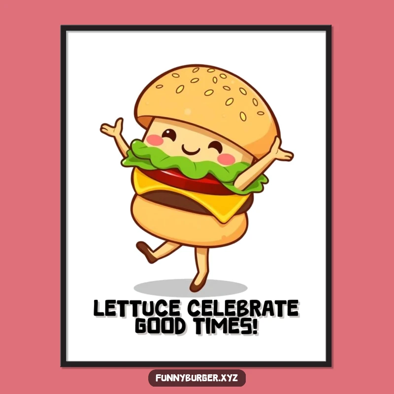 Free Printable Burger Ballet Wall Art - Funny Downloadable Foodie Decor for Kitchen