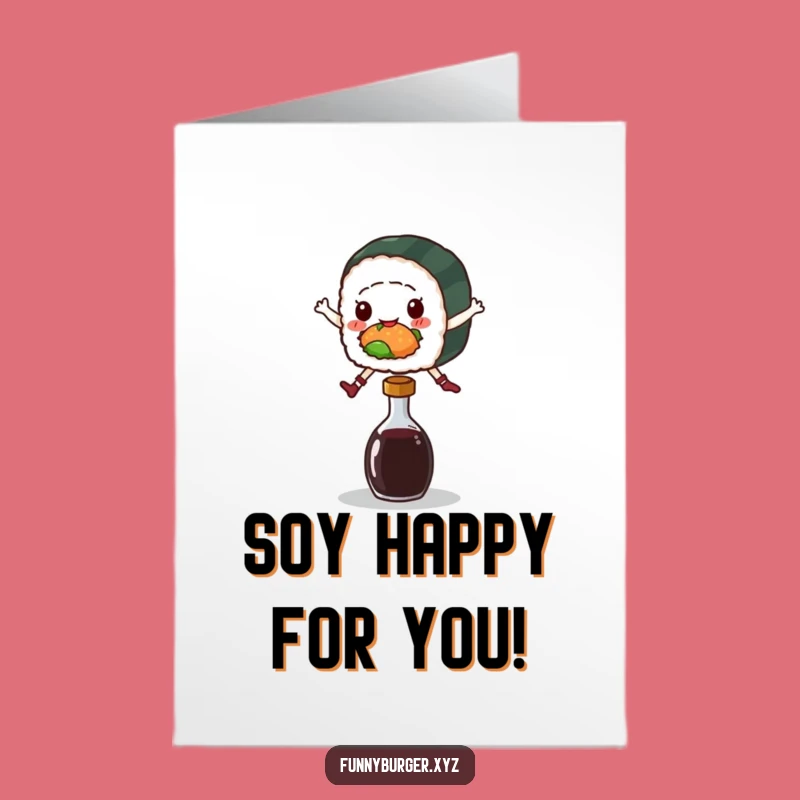 Free Printable Sushi Roll Congrats Card - Hilarious Downloadable Gift for Victors