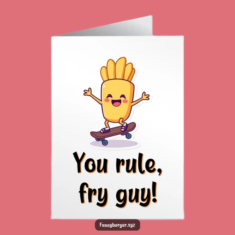 Free Printable French Fry Congrats Card - Hilarious Downloadable Gift for Achievers