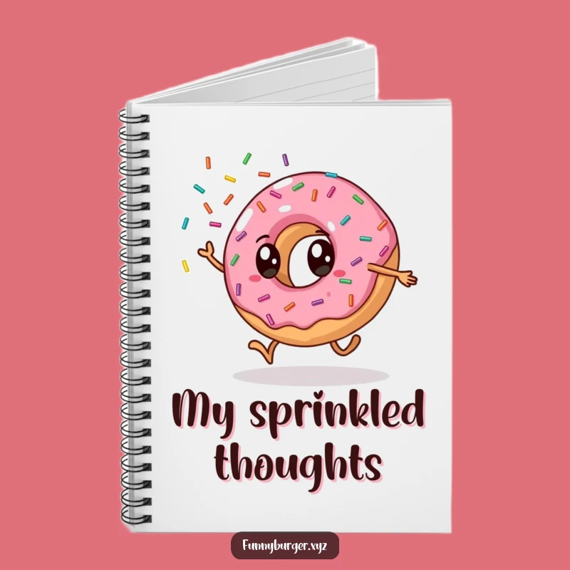 Funny Donut Cartwheel Notebook, Humorous Journal for Sweet Notes Gifts