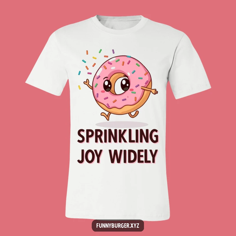 Funny Donut Cartwheel T-Shirt, Playful Graphic Tee for Sweet Humor Gifts